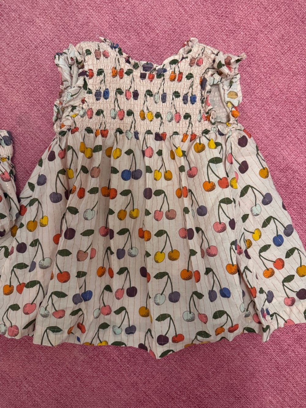Pink Chicken Cherry Dress and Bloomers